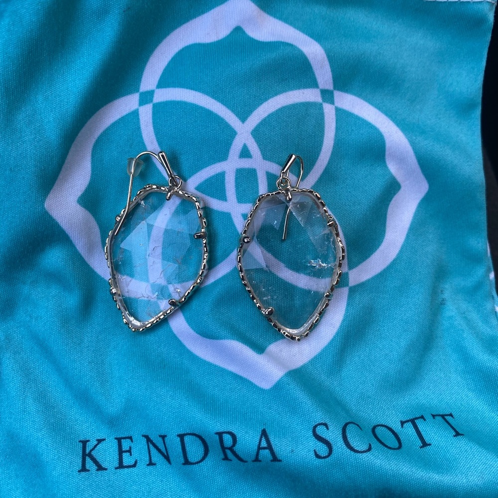 Kendra Scott crystal drop earrings in gold